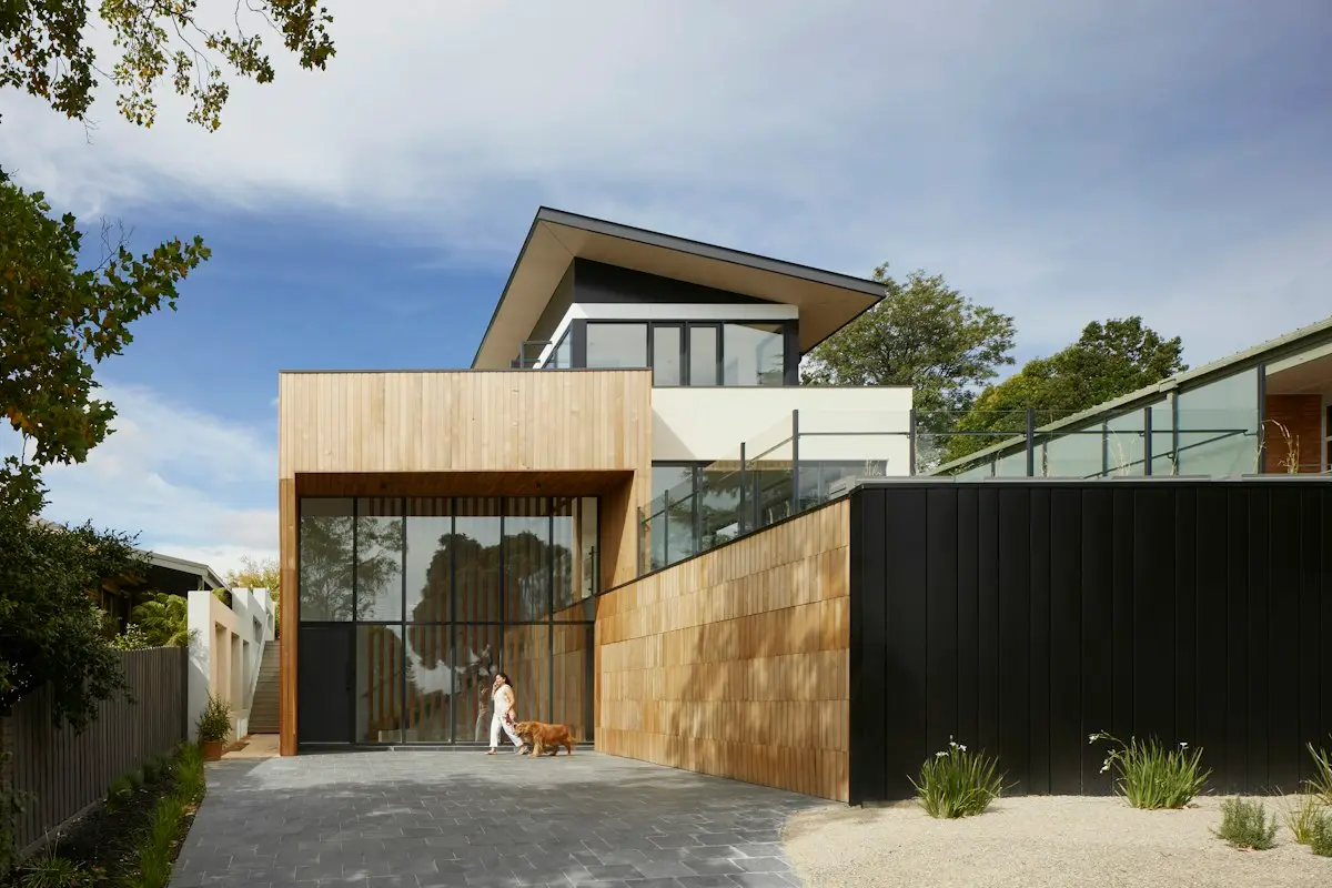 Timber clad townhouse